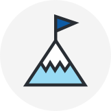 flag on top of a mountain icon