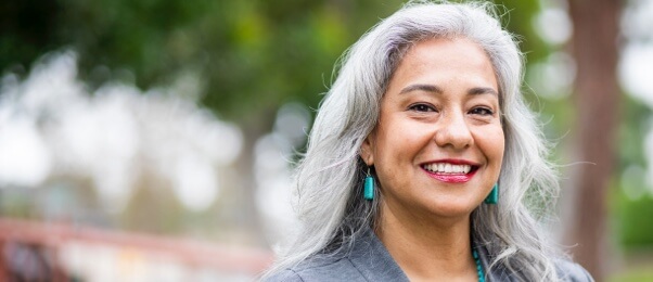 Woman smiling at the camera