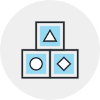 Illustration of three cubes